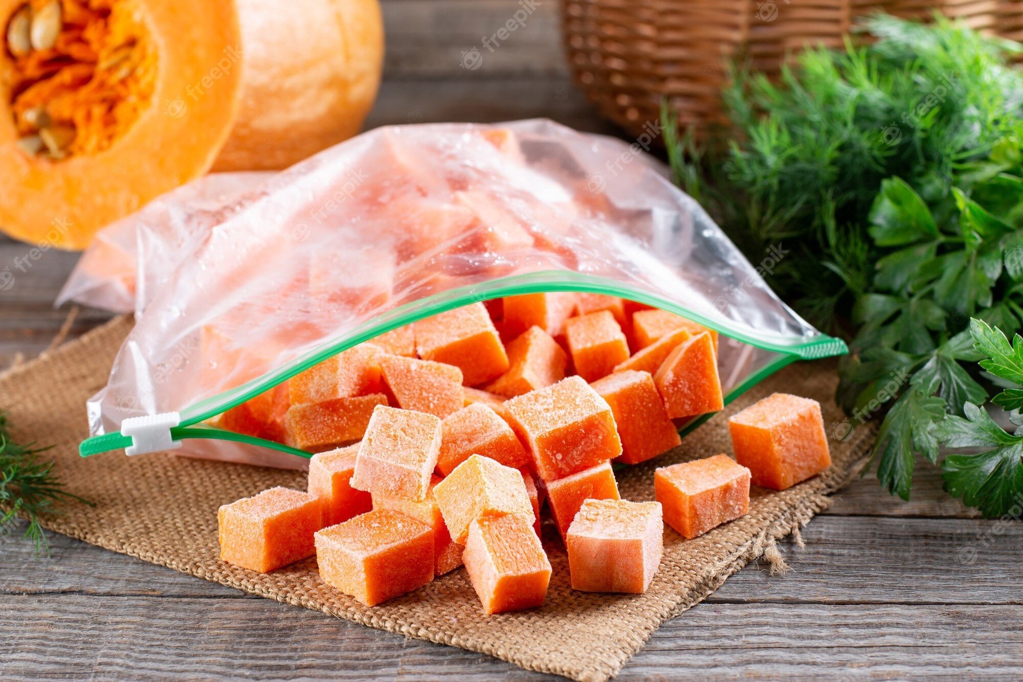 Premium food grade of frozen pumpkin chunks with high quality farm fresh pumpkins