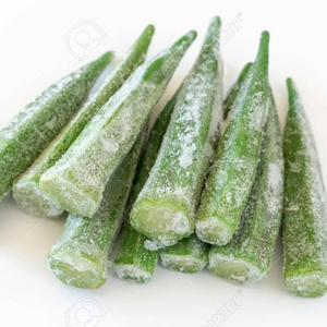 Food grade nutritious IQF frozen okra whole cut hot selling in vacuum bag Vietnam origin