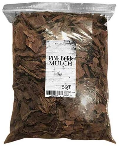 5L Bag Red Organic Orchids Polished Wild Pine Wood Tree Bark Chips Mulch Ferment Raw Barks Nuggets for Planted Landscaping ANGLE