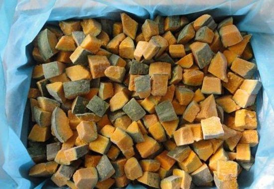 Premium food grade of frozen pumpkin chunks with high quality farm fresh pumpkins