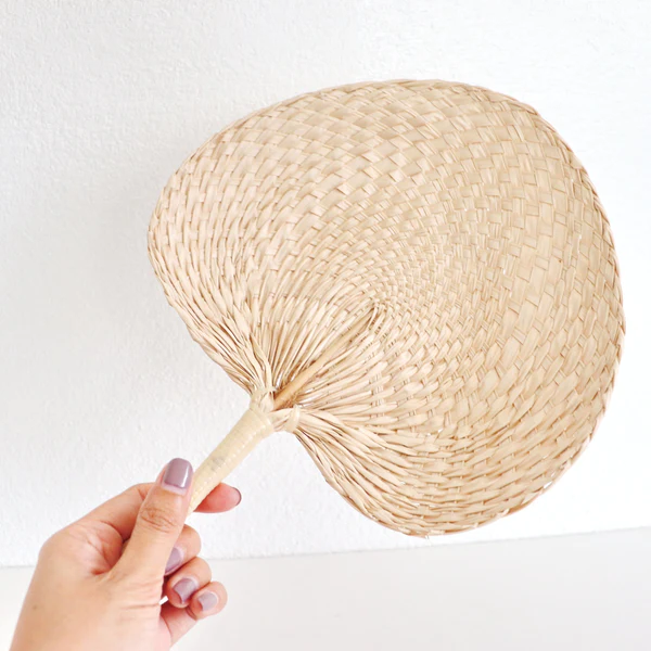 Decorative large Bamboo Handfan Palm Leaf Fan Anna