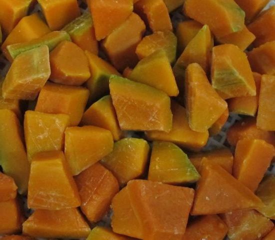 Raw material buys low price frozen pumpkin in cubes or slice delicious for soup