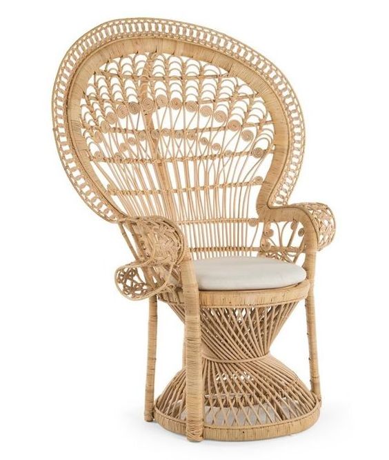 Natural Vintage Furniture Indoor Handmade Wicker Peacock Chair Rattan Wicker Peacock Chair Akina