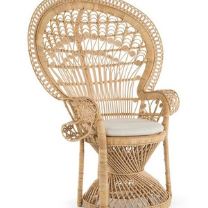 Natural Vintage Furniture Indoor Handmade Wicker Peacock Chair Rattan Wicker Peacock Chair Akina