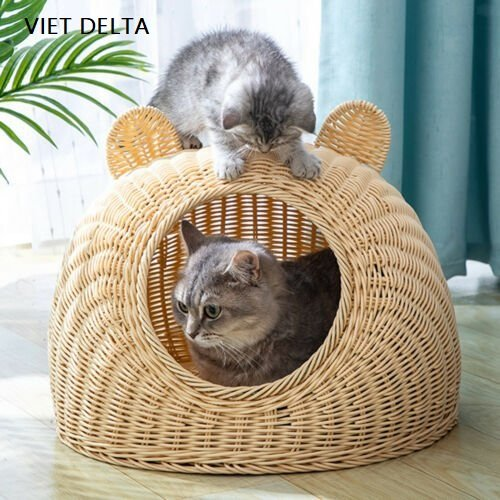 Hot Selling 2023 - Eco-friendly Rattan Pet Bed with cheap price I Beautiful home for your pet