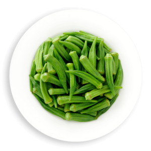 Frozen Okra in the best sellers 2022 Frozen Okra pieces green vegetables 100% organic with the individual quick freezing