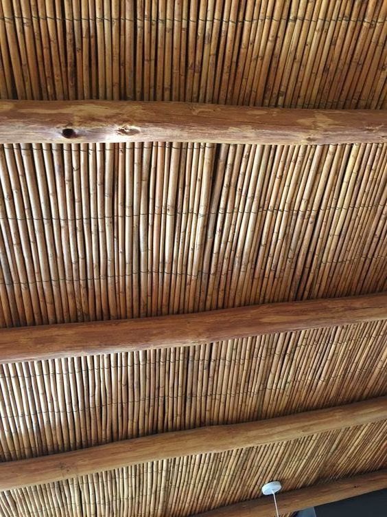 Best seller Synthetic Bamboo Ceiling  Weave Rattan Covering Materials Vietnam Bamboo Mats Ceiling