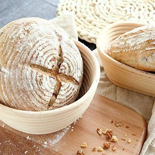 Wholesale oval round natural rattan bread proofing basket for rising dough in bulk