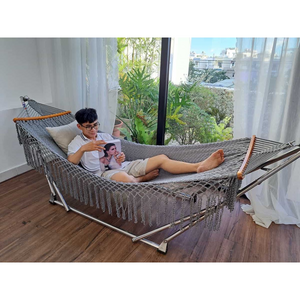 Outdoor Hammock soft touching hanging hammock swing polyester cotton hammock with high quality ANGLE