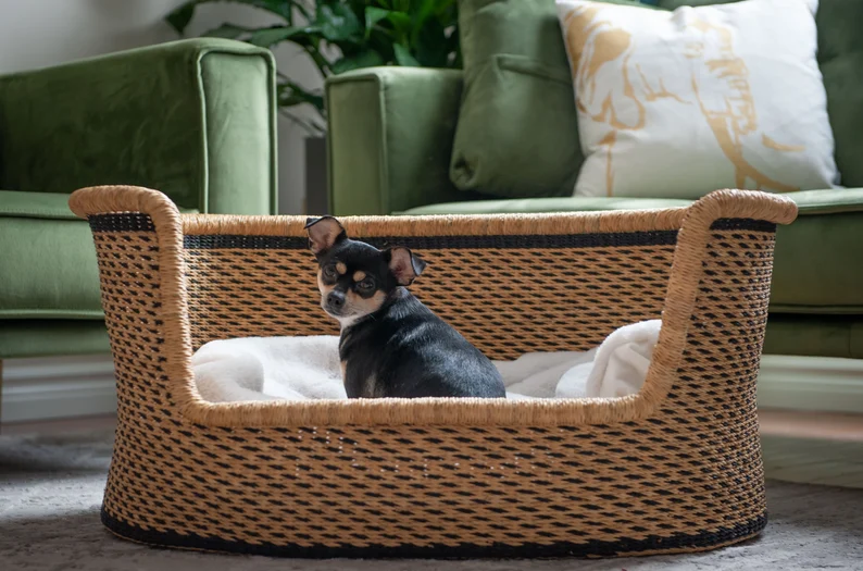 NATURAL materials Pet Bed Basket, Bed for Dog and cat Pet Gifts CHEAPEST PRICE made in Vietnam