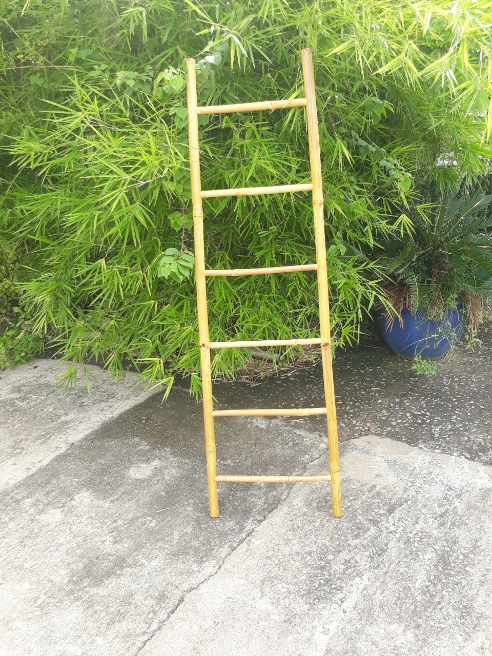 NatureStep Bamboo Step Ladder - Space-Saving and Lightweight - 100% Natural Bamboo