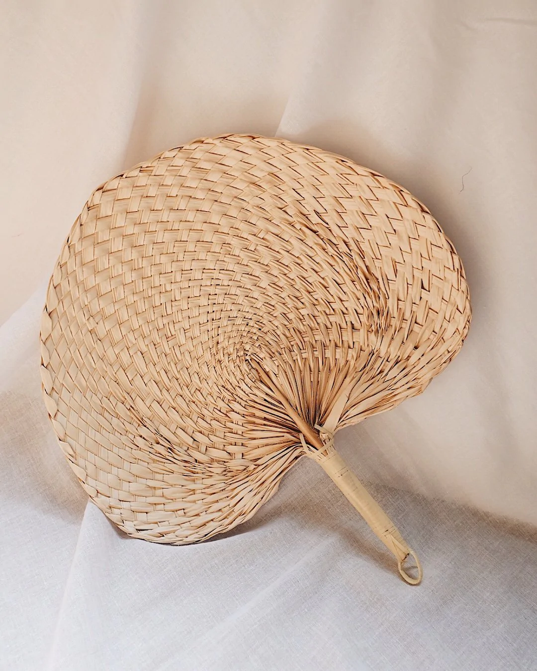 Decorative large Bamboo Handfan Palm Leaf Fan Anna