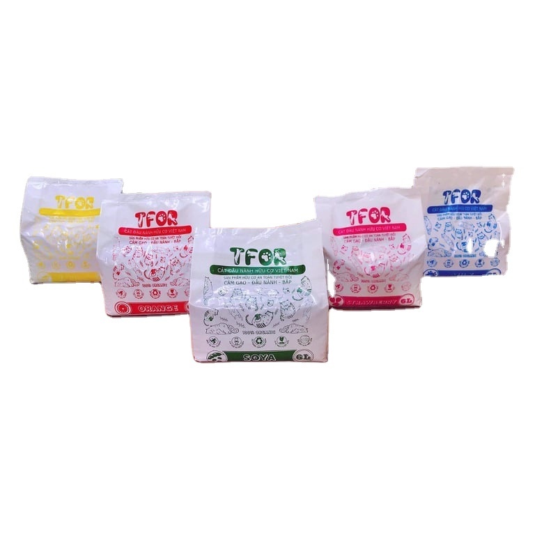 Tofu Cat Litter Manufacturer 6L Plant Degradable Cat Litter Wholesale 5 Flavors Cat Sand Akina