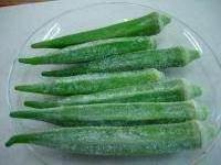 Food grade nutritious IQF frozen okra whole cut hot selling in vacuum bag Vietnam origin