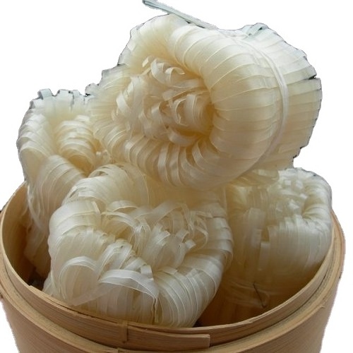 Natural fresh white rice noodles selling in bulk no fried manufacture in Vietnam