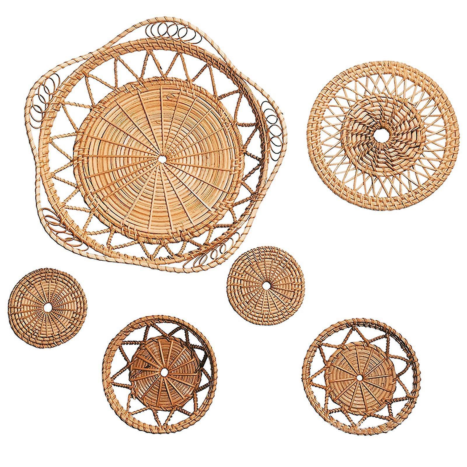 Wholesales bulk rattan wall hanging Wall hanging basket collection Boho style for decoration