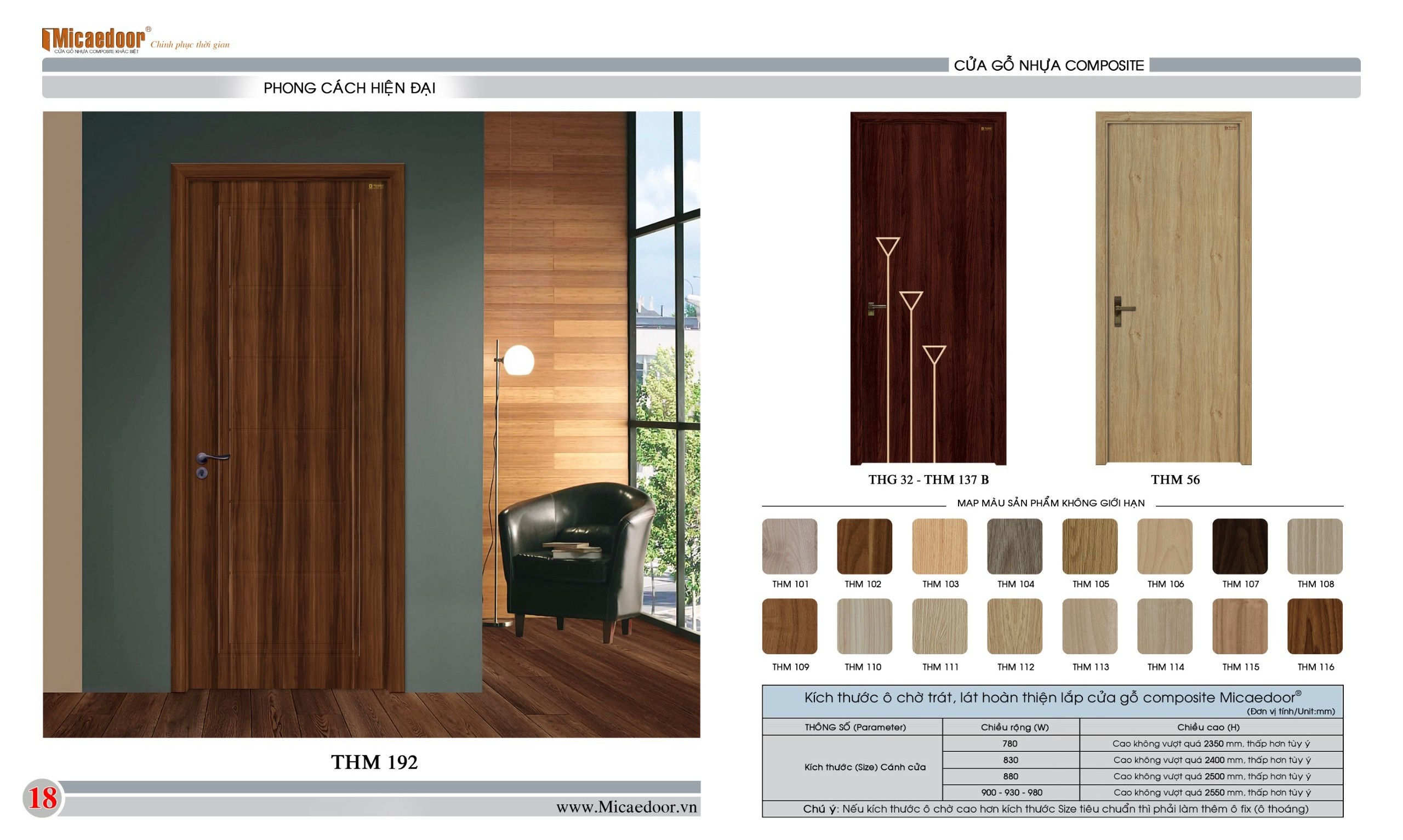 VN. Composite wood-plastic door set with sturdy handle design brings luxurious style to the home space best price