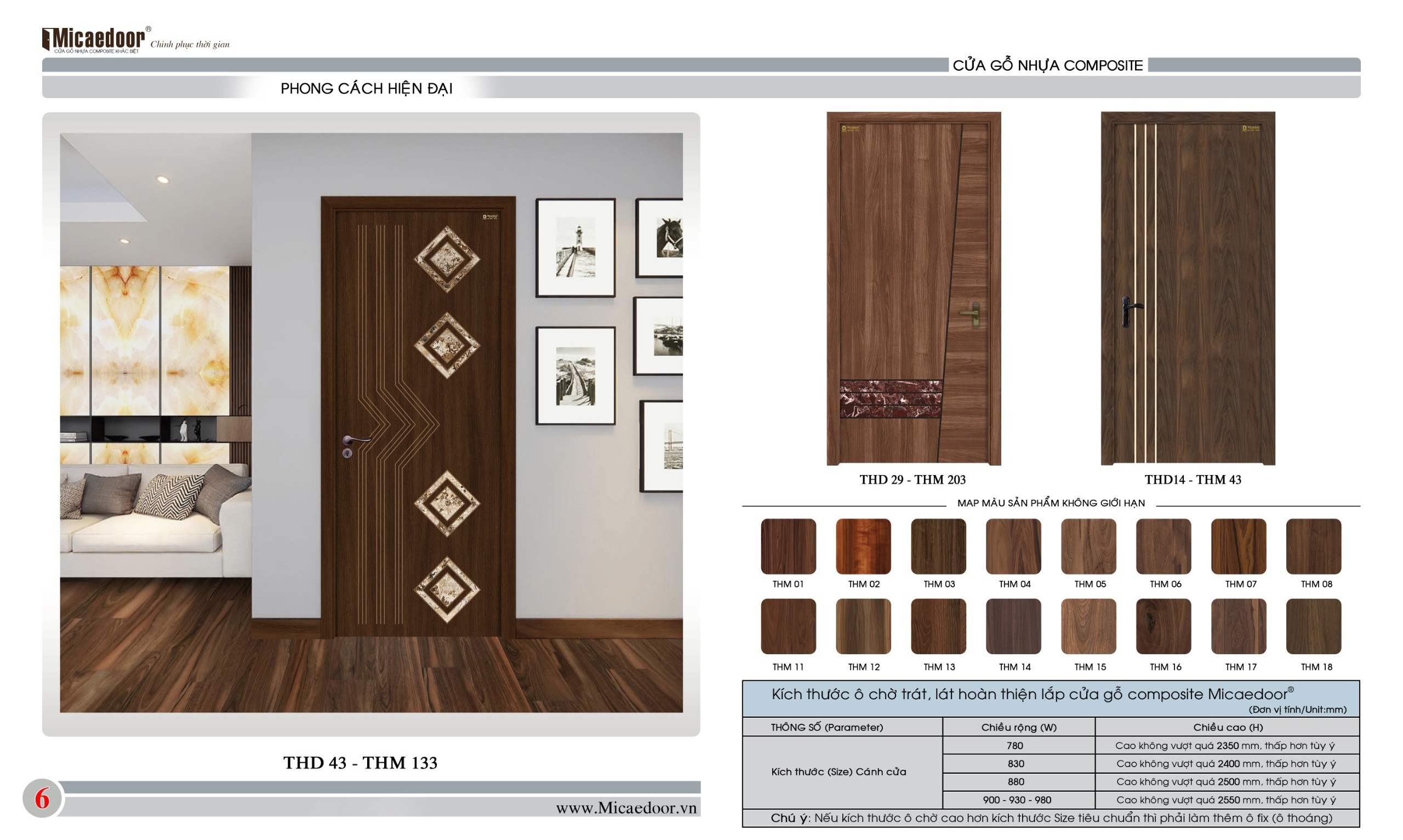 VN. Composite wood-plastic door set with sturdy handle design brings luxurious style to the home space best price