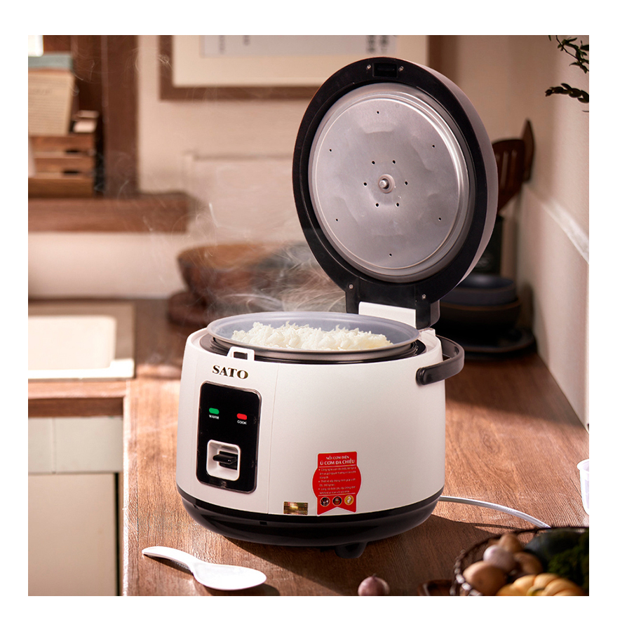 Sato 18F061 1.8L rice cooker with handle high quality heat resistant plastic with Japan technology small rice cooker