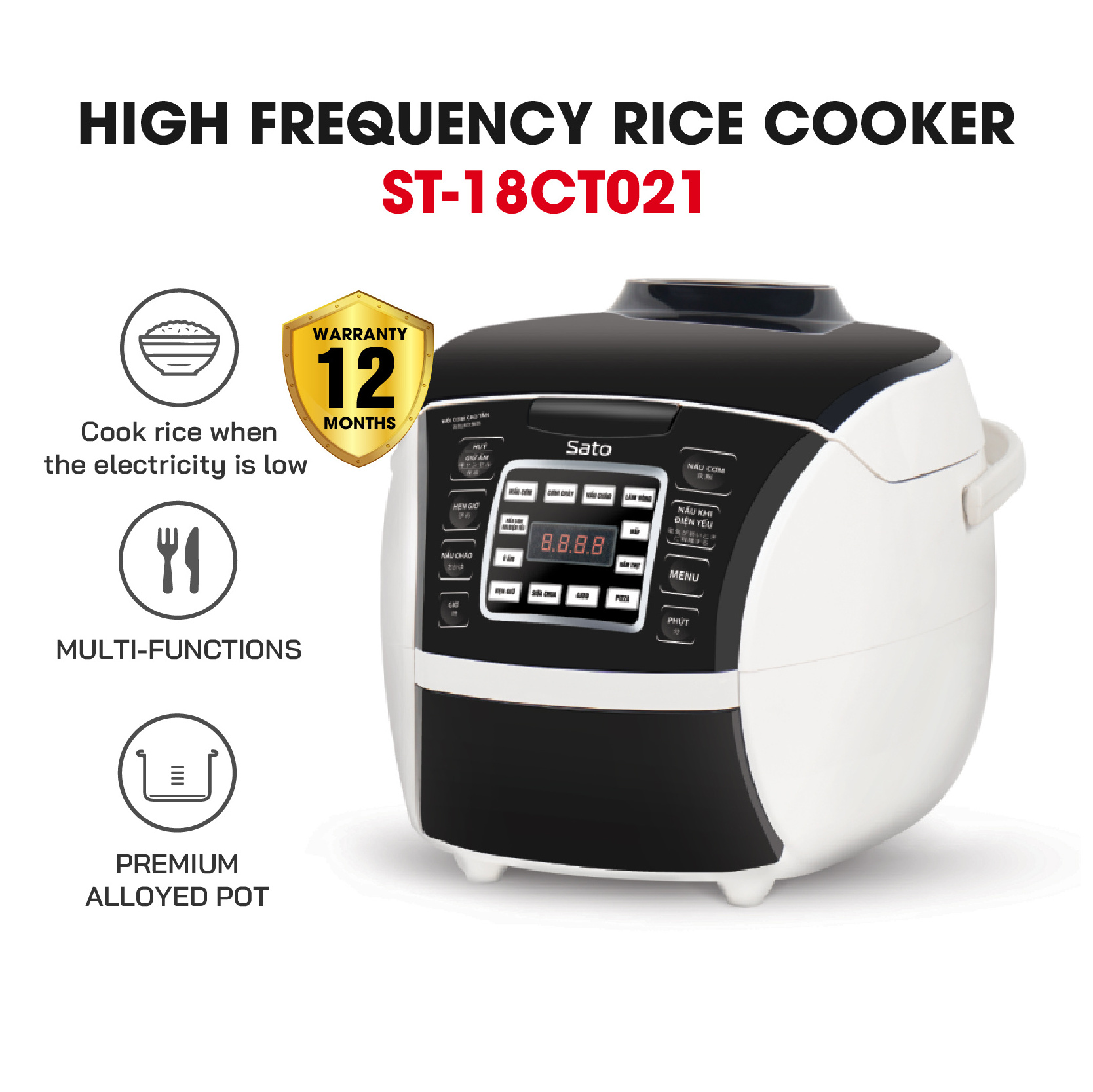 Rice cooker high-frequency cooker  with IH inverter high-frequency cooking technology helps cook evenly saving electricity