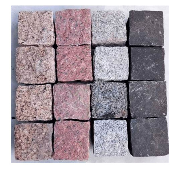 Granite cube or cobble with many sizes for garden and pathway made of granite stone wholesale