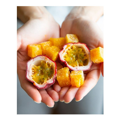 100% IQF Fresh passion fruit Frozen Passion fruit cubes made in Vietnam Style Frozen Fruit from Vietnam Factory