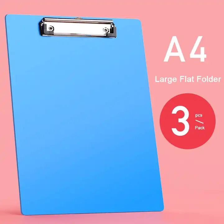 Reusable Office A4 A5 A6 Black Plastic Pp Clear Clipboard With Clipboard Writing Clip Board