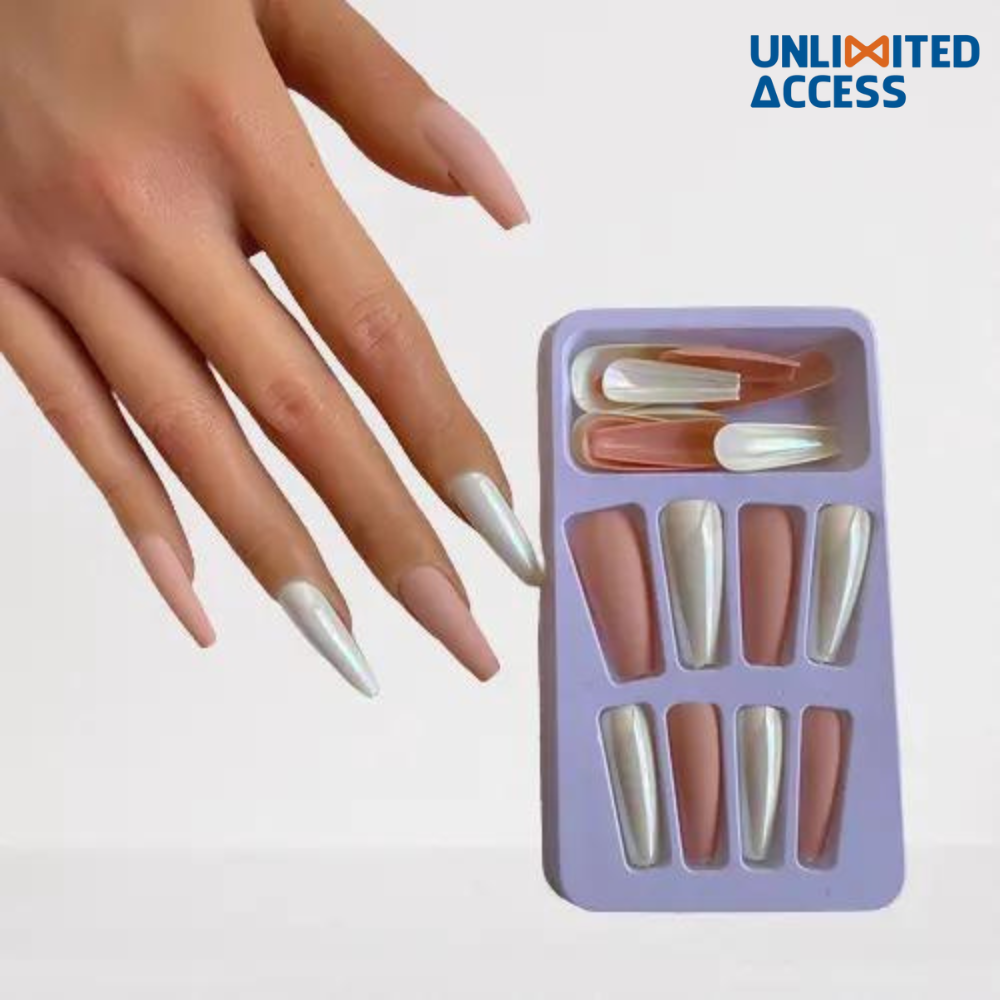 Best Sellers High Quality 24 PCS jump color Coffin Press On Nails Long Full Cover Matte shiny Artificial Nails False Nails