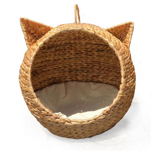 WHOLESALE PET BED WINTER WARMTH CALMING SMALL ROUND PET RELAXING BED LUXURY RELAXING BED FOR PET BEST RATTAN FROM VIET NAM