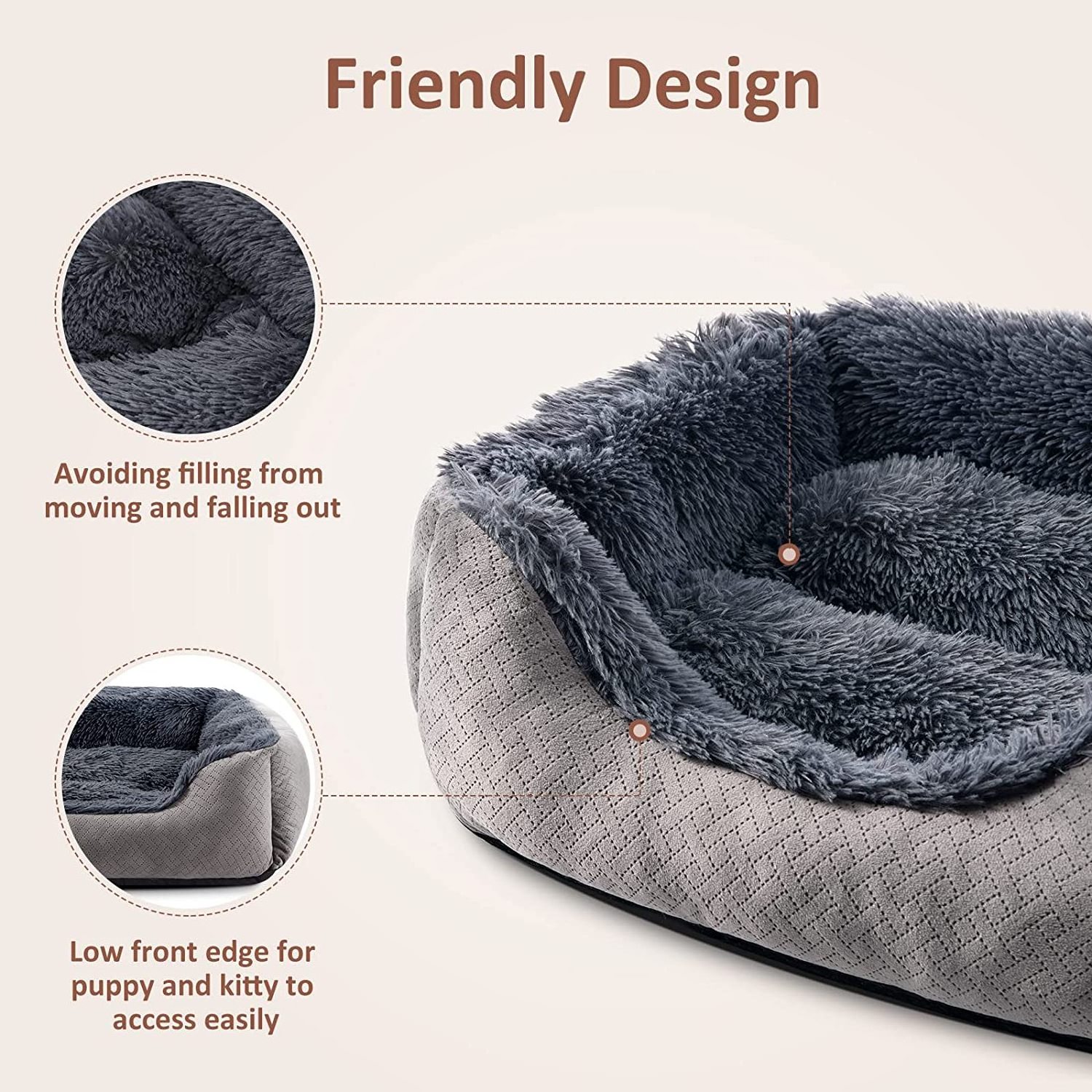 Cat Sofa Bed Cute and Comfortable Pet Cat House Soft Pet Bed Suitable for Small Cats and Dogs OEM Made In Vietnam