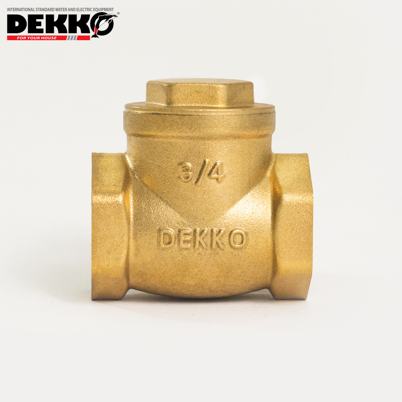 dekko manufacturer Brass Check Valves 1/2 to 3 4/4 Inch Brass Water Pipe Metal Fittings