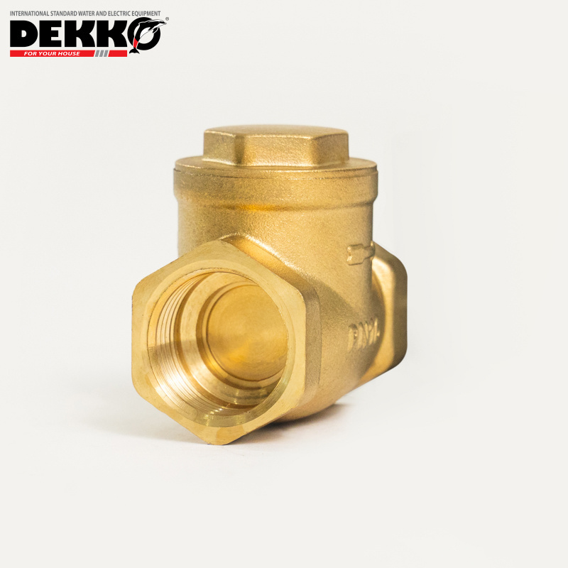 dekko manufacturer Brass Check Valves 1/2 to 3 4/4 Inch Brass Water Pipe Metal Fittings