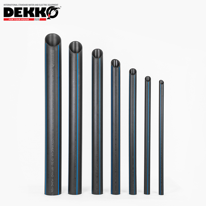 Wholesale High Quality Water And Drainge High quality Black Plastic Pipe HDPE Pipe PN25 Pressure For Water