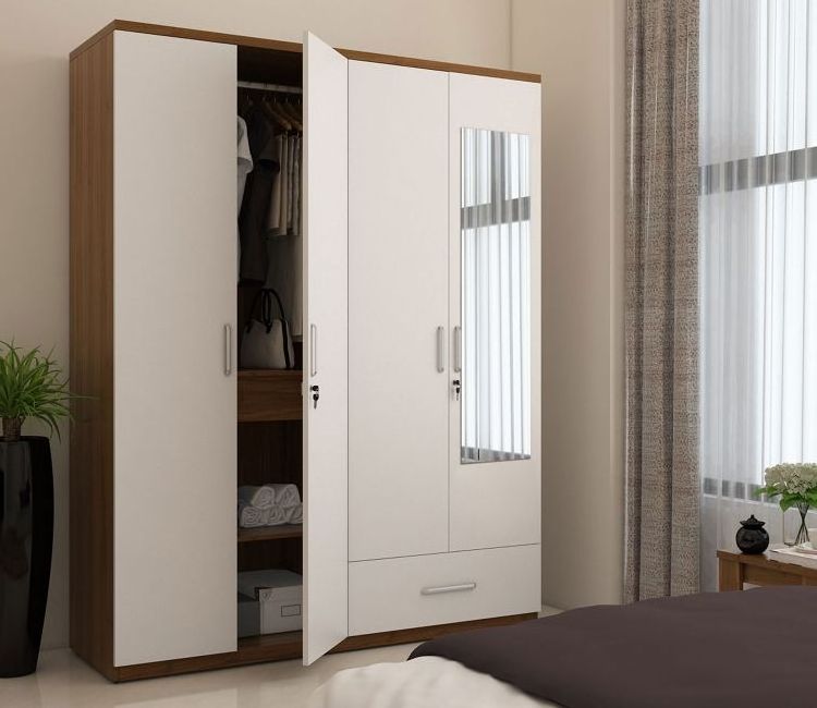 Good Price -  wooden Wardrobe / solid wood wardrobe-   Wardrobe Closet Bedroom furniture Glass door for sale