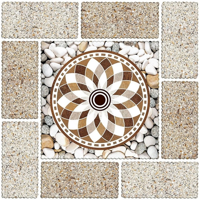 Vietnam Supplier Factory 3D Ink-jet Decorative Stone Pool Edge/Garden Floor Ceramic Tiles