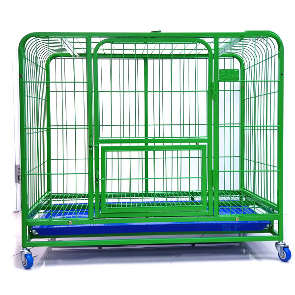 Wholesale Folding Metal Dog cages Multi Color Two Door Outdoor Lager Dog House Big Pet Cages Dog Crate