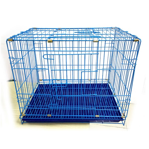 Wholesale Folding Metal Dog cages Multi Color Two Door Outdoor Lager Dog House Big Pet Cages Dog Crate