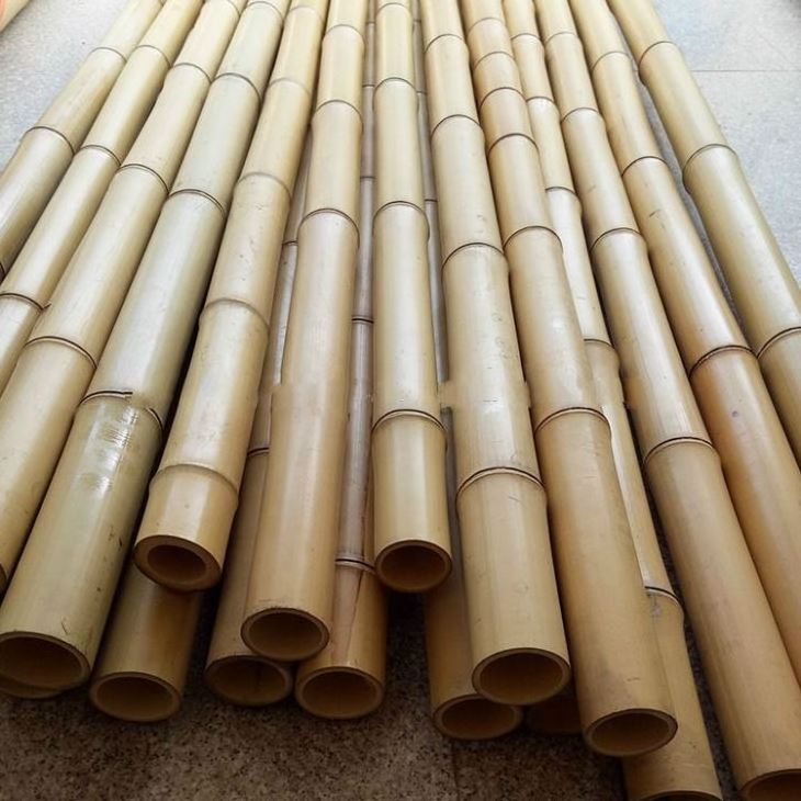 2023 High Quality Bamboo Material Stakes Bamboo Poles Treated Artificial Raw Bamboo Poles