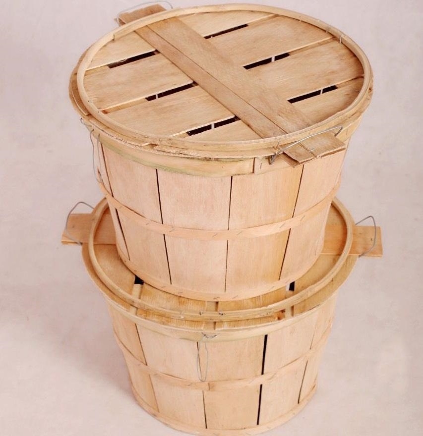 Hot Sale -  Wooden basket Wholesale  best price wooden crab storage for USA/ EU market -  wood bushel crate Export worldwide