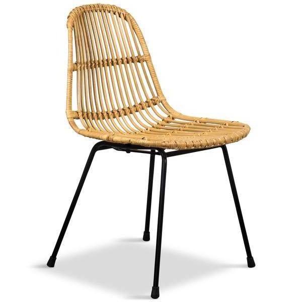 High quality Rattan Chair Modern Ratan Outdoor Metal Stack Dining Chair Garden Peacock Rattan Chair Supplier