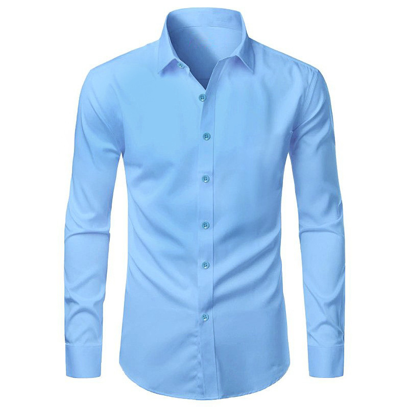 100 Cotton Shirts Men's Button Down Long Sleeve 100% Cotton Shirts White Dress Shirts For Man