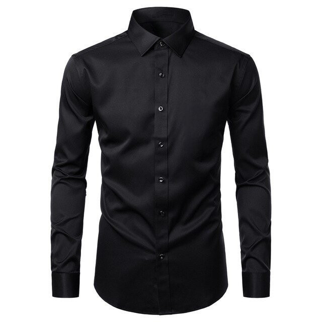 100 Cotton Shirts Men's Button Down Long Sleeve 100% Cotton Shirts White Dress Shirts For Man