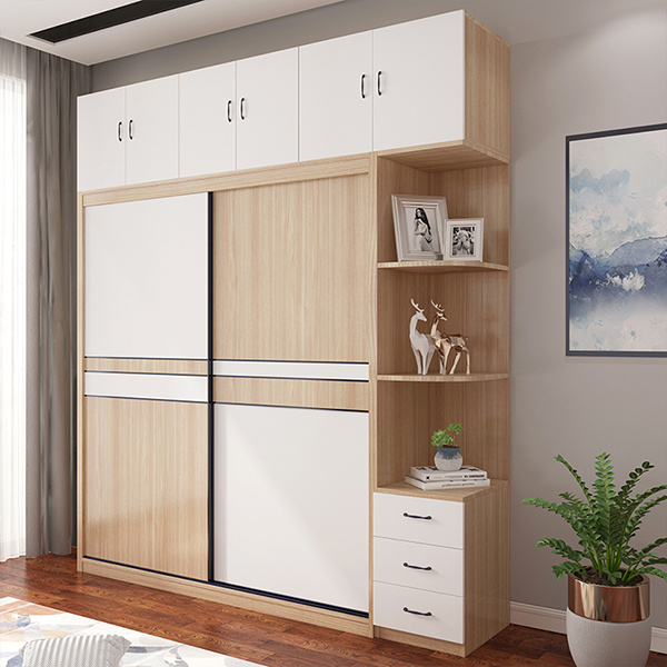 Hot Product - wooden Wardrobe  wooden Storage Closet and Bedroom Furniture -  Melamine wood wardrobe export USA,UK,EU