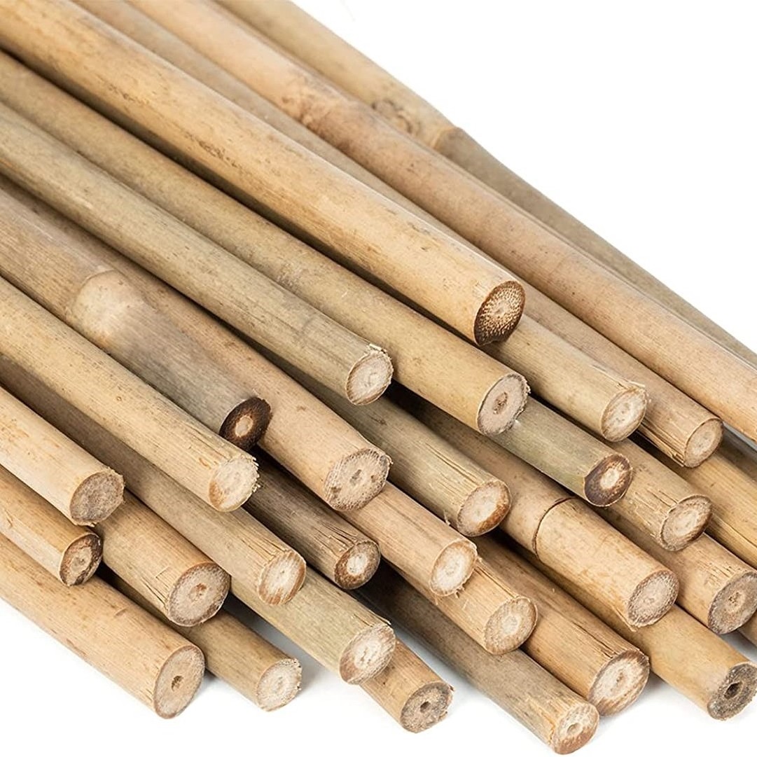 2023 High Quality Bamboo Material Stakes Bamboo Poles Treated Artificial Raw Bamboo Poles