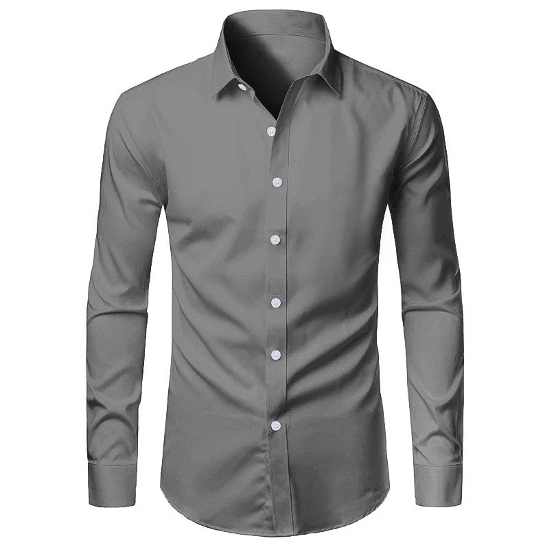 100 Cotton Shirts Men's Button Down Long Sleeve 100% Cotton Shirts White Dress Shirts For Man