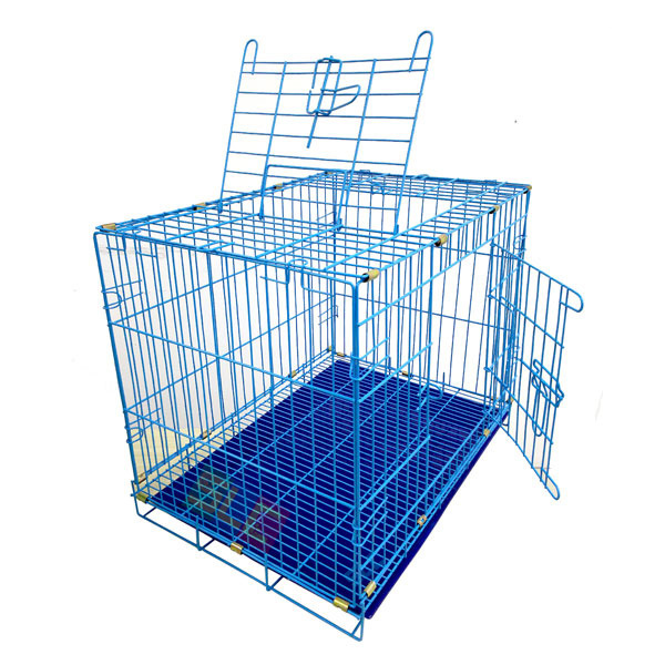 Wholesale Folding Metal Dog cages Multi Color Two Door Outdoor Lager Dog House Big Pet Cages Dog Crate