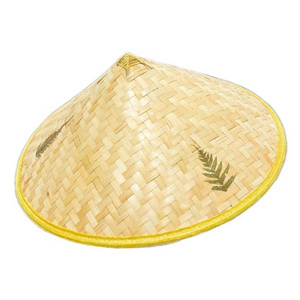 High Quality Bamboo Rattan Hats Vietnam Retro Style Handmade Weave Straw Rain Hat