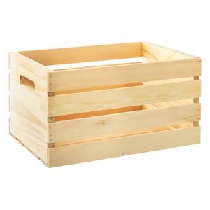 wooden Crate -  Wholesale vietnamese Wood Decorative Storage Crates With Handles for sale