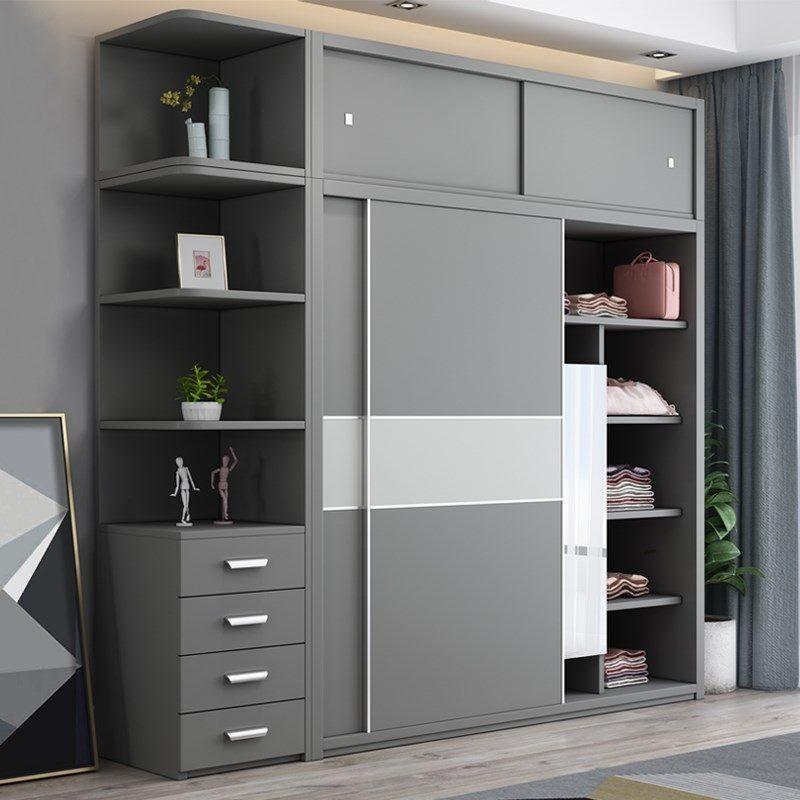 Hot Product - wooden Wardrobe  wooden Storage Closet and Bedroom Furniture -  Melamine wood wardrobe export USA,UK,EU