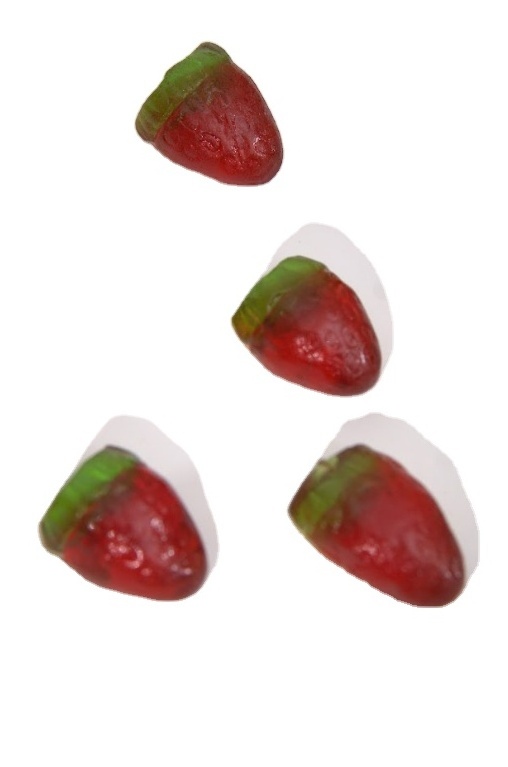 3D strawberry-shaped gummy candy with rich flavor extracted from natural fresh fruits suitable for all ages, Dai Long brand